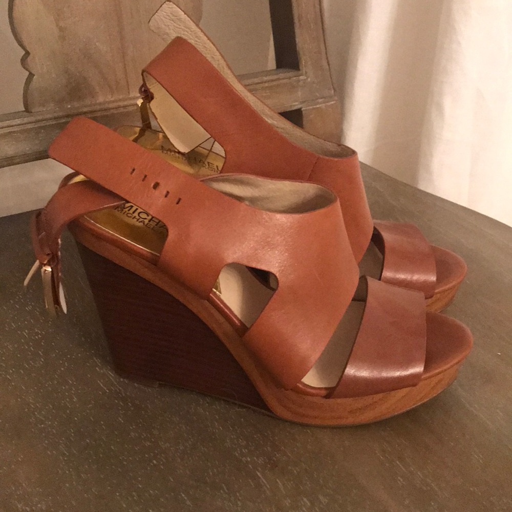 Michael Kohrs Leather Wedge 8.5